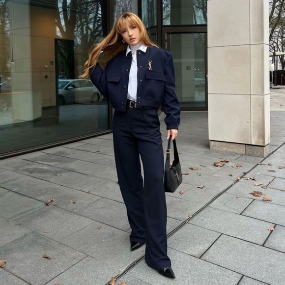 Zara Navy Blue Jacket - Picture 4 of 13